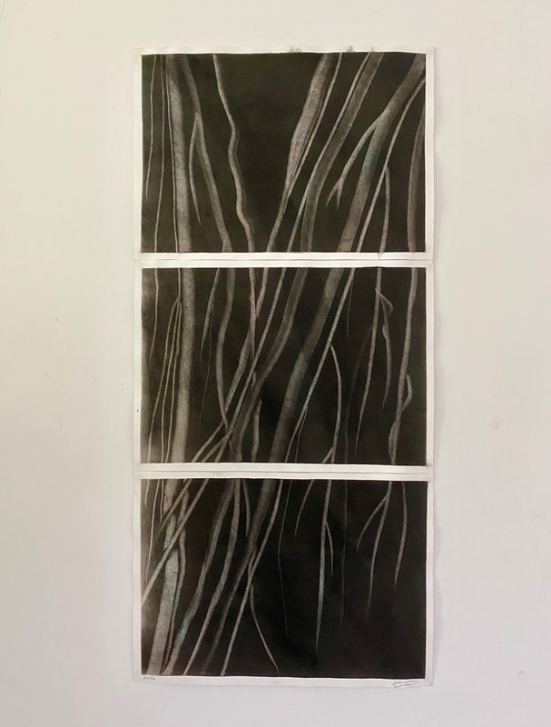 1. UTSOTBT, chinese ink, charcoal, pastel, 38 x 75.5 cm, 2016